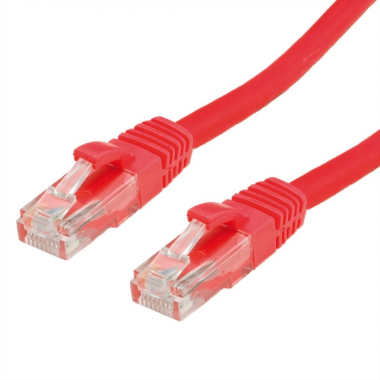 Cablu de retea RJ45 cat. 6A UTP 2m Rosu, Value 21.99.1422 conectica.ro imagine noua 2022